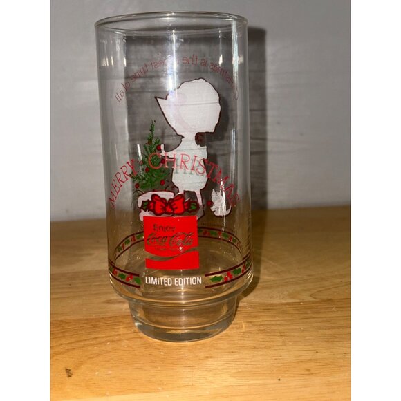 Holly Hobbie Coca-Cola Christmas Glass Limited Edition American Greetings Corp - Picture 3 of 9